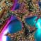 Silver and titanized druzy quartz