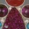 Silver, titanized druzy quartz, ruby, amethyst, and apatite