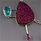 Silver, titanized druzy agate, periot, apatite, amethyst, garnet, tourmaline