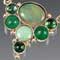 Silver, emerald, opal, tourmaline, and chrysoprase