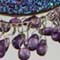 Silver, titanized druzy agate, and amethyst