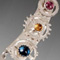 Silver, garnet, blue topaz, amethyst, citrine, chrome diopside, kyanite, iolite, and pink tourmaline